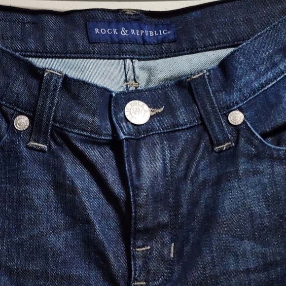 Rock & republic straight legs denim jeans color dark blue size - Picture 5 of 7